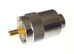 Wtyk UHF na kabel RG58 nakręcany PTFE