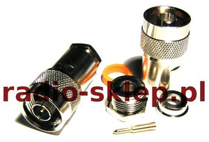 Wtyk N na kabel H155, RF5 skręcany