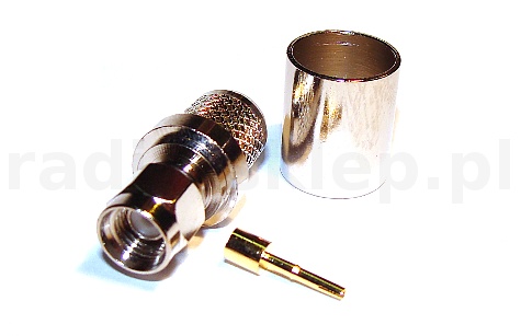 Wtyk RSMA na kabel H1000, RF10, RG213 zaciskany