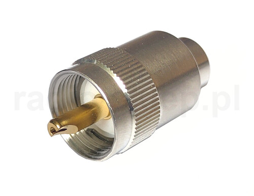 Wtyk UHF na kabel H155, RF5 nakręcany PTFE