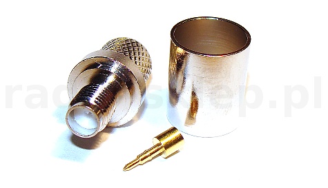 Gniazdo RSMA na kabel H1000, RF10, RG213 zaciskane